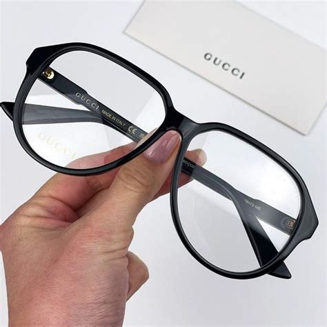 gucci gg1036o|NEW Gucci GG1036O 001 Black Square Men Eyeglasses.